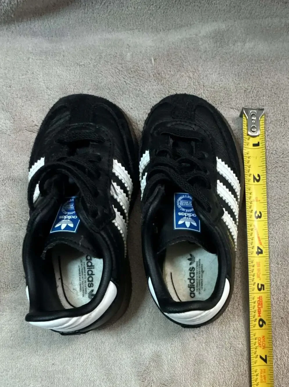 adidas Toddler Samba OG Black White Gum Sneakers IE3680